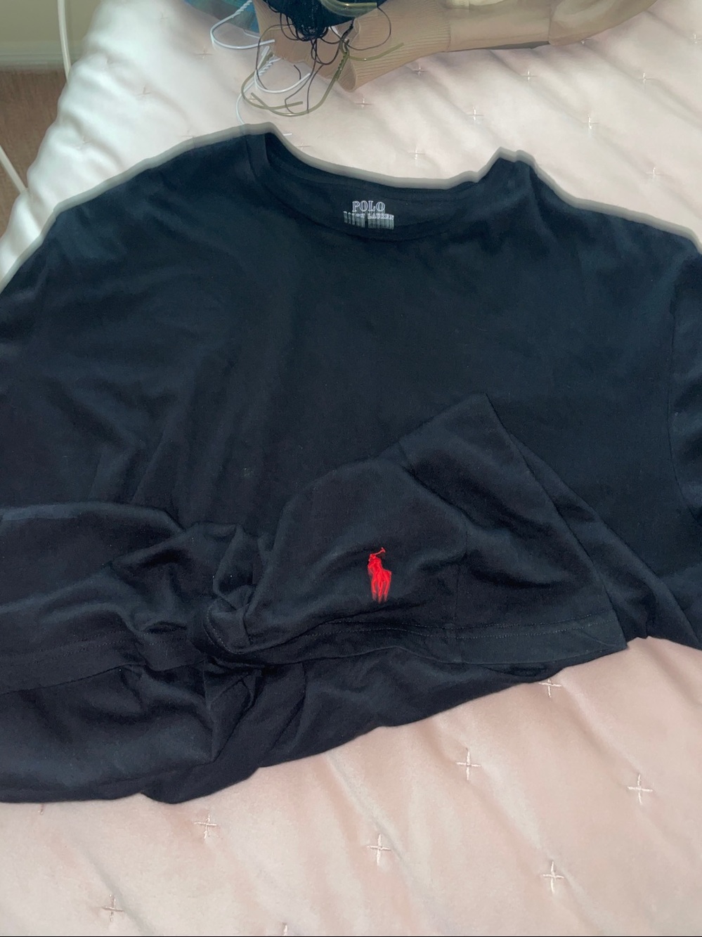 Polo by Ralph Lauren Black Short Sleeve Crewneck Tee with Red Pony